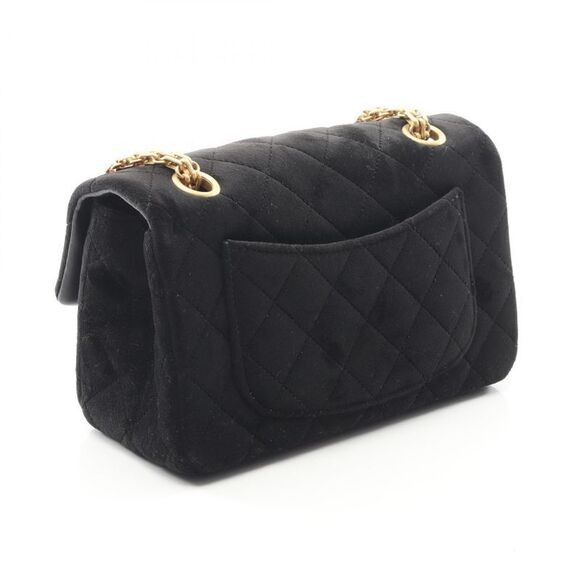 Chanel Shoulder Bag 2.55 Black Fabric 2.55 Mini Matelasse Chain Shoulder Ladies - Picture 2 of 10
